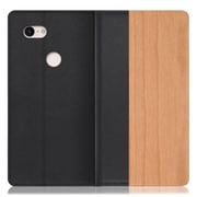 WORK08GG-SA-PX3XL [LOOF Nature Google Pixel 3 XL用 天然木仕様の本革スマホケース/スタンド機能＆カードポケット付き 桜]