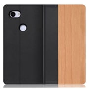 WORK08GG-SA-3A [LOOF Nature Google Pixel 3a用 天然木仕様の本革スマホケース/スタンド機能＆カードポケット付き 桜]