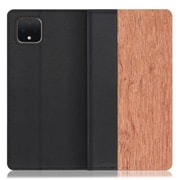 WORK08GG-KA-PX4XL [LOOF Nature Google Pixel 4 XL用 天然木仕様の本革スマホケース/スタンド機能＆カードポケット付き 花梨]