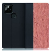 WORK08GG-KA-GPX5 [LOOF Nature Google Pixel 5用 天然木仕様の本革スマホケース/スタンド機能＆カードポケット付き 花梨]