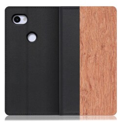 WORK08GG-KA-3AXL [LOOF Nature Google Pixel 3a XL用 天然木仕様の本革スマホケース/スタンド機能＆カードポケット付き 花梨]