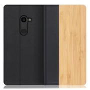 WORK08AO-TA-ZERO [LOOF Nature AQUOS zero用 天然木仕様の本革スマホケース/スタンド機能＆カードポケット付き 竹]