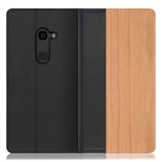 WORK08AO-SA-ZERO [LOOF Nature AQUOS zero用 天然木仕様の本革スマホケース/スタンド機能＆カードポケット付き 桜]