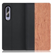 WORK08AO-KA-AZ5GB [LOOF Nature AQUOS zero5G basic用 天然木仕様の本革スマホケース/スタンド機能＆カードポケット付き 花梨]