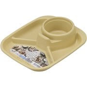 1421 [BBQ バーベキュー 皿 ディッシュ 角 ベージュ]