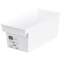 収納ボックス シンプル ストレージ スリム ホワイト 4665
