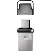 USBメモリ 128GB USB3.2(Gen1)/3.1(Gen1)/3.0/2.0 2in1 【Type-C/USB A】 キャップ式 読込最大200MB/s シルバー MF-CAU32128GSV