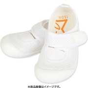 ne1-8030-wh-140 [日本製 上履き はだしっこ マジックベルト お受験・園学校用 白 14.0cm]