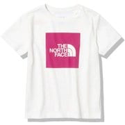 ショートスリーブスモールスクエアロゴティー S/S Colored Square Logo Tee NTJ32361 ホワイト×ピンクグロー(WI) 100サイズ [アウトドア トップス キッズ]