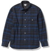 ロングスリーブストレッチフランネルシャツ L/S Stretch Flannel Shirt NR62031 ヘリテージマウンテンブルー(HU) Lサイズ [アウトドア シャツ ユニセックス]