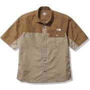 ショートスリーブヌプシシャツ S/S Nuptse Shirt NR22331 ユーティリティブラウン×ケルプタン(UK) Mサイズ [アウトドア シャツ メンズ]