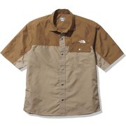 ショートスリーブヌプシシャツ S/S Nuptse Shirt NR22331 ユーティリティブラウン×ケルプタン(UK) Lサイズ [アウトドア シャツ メンズ]