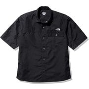 ショートスリーブヌプシシャツ S/S Nuptse Shirt NR22331 ブラック(K) Sサイズ [アウトドア シャツ メンズ]