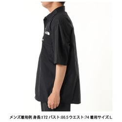 THE NORTH FACE ブラックシャツ XLヌプシ　NR22331 THE NORTH FACE S/S NUPTSE SHIRT BLACK（ザ・ノース・フェイス