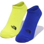 TNF ロゴ 2P ショート ユニセックス ソックス LEDイエロー×TNFブルー（LB） Lサイズ（27-29cm） NN82311