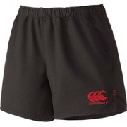 ラグビーショーツ(ポケット付き)(ビッグサイズ) RUGBY SHORTS(Big Size) RG26013B ブラック×レッド(BK) 4Lサイズ [ラグビー パンツ メンズウェア]