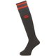 2ラインストッキング AS08962 ブラック×レッド(65) サイズ25(25-27cm) [ラグビー ストッキング メンズ]