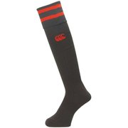 2ラインストッキング AS08962 ブラック×レッド(65) サイズ25(25-27cm) [ラグビー ストッキング メンズ]