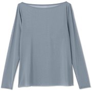 ストレッチチュールロングスリーブトップ STRETCH TULLE L/S TOP DA523100 クラウドブルー(UD) Mサイズ [フィットネス ヨガ シャツ レディース]