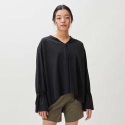 ステイフィットエコフーディー 水陸両用 レディース フィットネス ヨガ シャツ ブラック（K） Mサイズ SFW92335