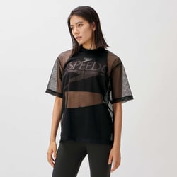 マイコンフィメッシュティー MC Mesh T SAW32320 ブラック(K) [フィットネス ヨガ シャツ レディース]
