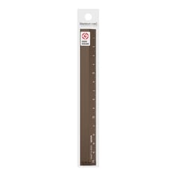 アルミ 定規 15cm 茶 42288006