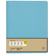 ジウリスダイアリー 手帳 月間ダイアリー 見開き1ヵ月 2023年4月始まり A5 ブルー FD2904-23-02