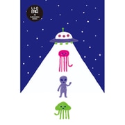 レトロ印刷 ポストカード 宇宙人 1枚入 HJ009