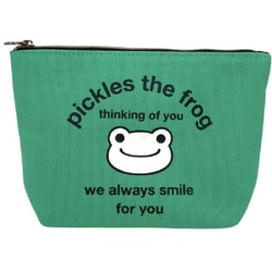 182593-23 かえるのピクルス 化粧ポーチ always smileシリーズ グリーン [キャラクターグッズ]