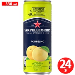 SANPELLEGRINO（サンペレグリノ）イタリアンスパークリングドリンク ポンペルモ（グレープフルーツ） 330ml×24本
