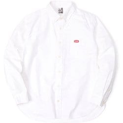 チャムスオックスロングスリーブシャツ CHUMS OX L/S Shirt CH02-1181 W039 White Logo XLサイズ [アウトドア シャツ メンズ]