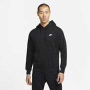 NSW FT クラブ プルオーバー L/S フーディ CZ7858 010 ブラック/ブラック/ホワイト Sサイズ [スポーツウェア パーカー メンズ]
