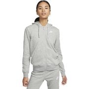 ウィメンズ NSW クラブ フリース フルジップ L/S フーディ ST DQ5472 063 ダークグレーヘザー/ホワイト Mサイズ [ランニングウェア パーカー レディース]