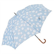 長傘 婦人用 晴雨兼用 pomeスマートジャンプ 60cm ジャンプ式 UVカット加工 ブルー 1617BL