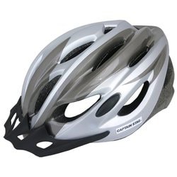 自転車 ヘルメット 子ども大人兼用 ソフトシェル バイザー付き 頭囲56～60cm SG規格 Vento チタン=シルバー Y-6524