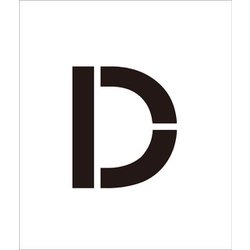 6300000054 [吹付けプレート文字高100 アルファベット D]