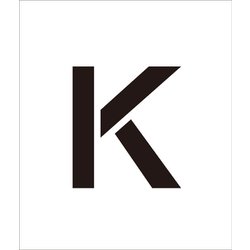 6300000061 [吹付けプレート文字高100 アルファベット K]