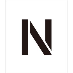 6300000064 [吹付けプレート文字高100 アルファベット N]