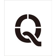 6300000067 [吹付けプレート文字高100 アルファベット Q]