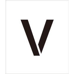 6300000072 [吹付けプレート文字高100 アルファベット V]