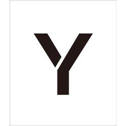 6300000075 [吹付けプレート文字高100 アルファベット Y]