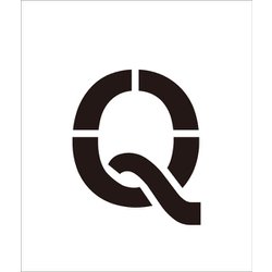 6300000119 [吹付けプレート文字高200 アルファベット Q]