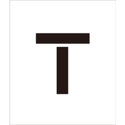 6300000122 [吹付けプレート文字高200 アルファベット T]