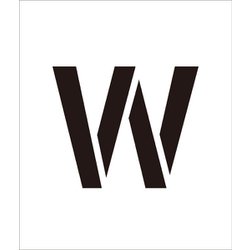 6300000125 [吹付けプレート文字高200 アルファベット W]