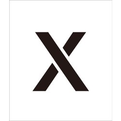 6300000126 [吹付けプレート文字高200 アルファベット X]
