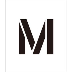 6300000141 [吹付けプレート文字高300 アルファベット M]