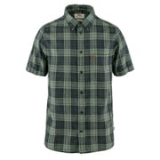 オビック トラベルシャツ エスエス メンズ Ovik Travel Shirt SS M 87039 555-614 Dark Navy-Patina Green Mサイズ [アウトドア シャツ メンズ]