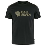 フェールラーベン ロゴティーシャツ メンズ Fjallraven Logo T-shirt M 87310 550 Black Lサイズ [アウトドア カットソー メンズ]