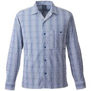 ワシ+ チェック クイックドライ シャツ ロングスリーブ WASHI+ CHECK QD SHIRT LS M MIV02010 SAPHIR 7317 Lサイズ(日本：XLサイズ) [アウトドア シャツ メンズ]