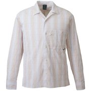 ワシ+ チェック クイックドライ シャツ ロングスリーブ WASHI+ CHECK QD SHIRT LS M MIV02010 LIGHT SAND 7098 Sサイズ(日本：Mサイズ) [アウトドア シャツ メンズ]